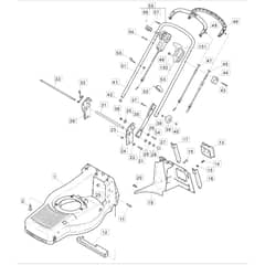 480R - 2005 - 12-5786-82 - Mountfield Rotary Mower Handle Diagram