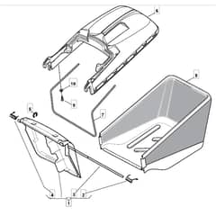 480R - 2006-2007 - 292505023/MOR - Mountfield Rotary Mower Grass Bag Diagram