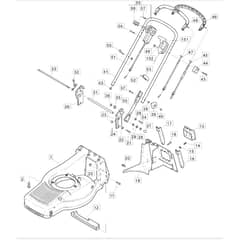 480R - 2006-2007 - 292505023/MOR - Mountfield Rotary Mower Handle Diagram