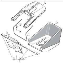 480R - 2005 - 292505033/MOR - Mountfield Rotary Mower Grass Bag Diagram