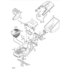 480R ES - 2003 - 12-5798-80 - Mountfield Rotary Mower Grass Bag Diagram