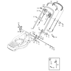 480R ES - 2003 - 12-5798-80 - Mountfield Rotary Mower Handle Diagram