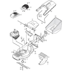 480R ES - 2004 - 12-5798-81 - Mountfield Rotary Mower Grass Bag Diagram