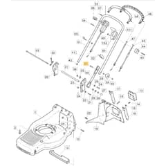 480R ES - 2006-2007 - 292505523/MOR - Mountfield Rotary Mower Handle Diagram