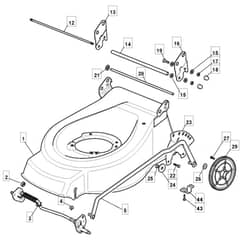 4810 PD BW - 2009 - 294487043/M09 - Mountfield Rotary Mower Deck Diagram