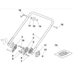 4810 PD ES - 2009 - 294485943/M09 - Mountfield Rotary Mower Lower Handle Diagram