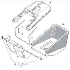 4810 R PD - 2008 - 294489043/M08 - Mountfield Rotary Mower Grass Bag Diagram