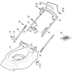 4810 R PD - 2009 - 294489043/M09 - Mountfield Rotary Mower Upper Handle Diagram
