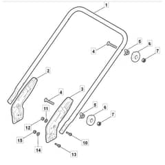 4820 HP - 2012 - 299481023/MTF - Mountfield Rotary Mower Lower Handle Diagram