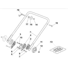 4820 PD - 2010-2013 - 294485123/MTF - Mountfield Rotary Mower Lower Handle Diagram
