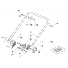 4820 PD BW - 2010-2013 - 294487023/MTF - Mountfield Rotary Mower Lower Handle Diagram