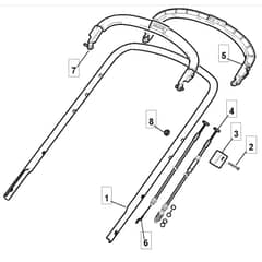 4820 PD BW - 2010-2013 - 294487023/MTF - Mountfield Rotary Mower Upper Handle Diagram