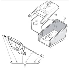 4820 PD BW - 2014-2019 - 299486123/MTF - Mountfield Rotary Mower Grass Bag Diagram