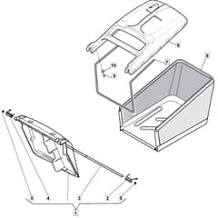 M4820 PD BW 4S - 2018-2022 - 299487023/MTF - Mountfield Rotary Mower Grass Bag Diagram
