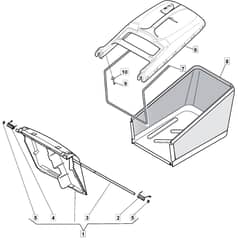 4820 PD BW EL 4S - 2015 - 299487523/MTF - Mountfield Rotary Mower Grass Bag Diagram