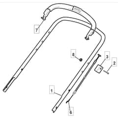 4830 HP - 2008 - 294484033/M08 - Mountfield Rotary Mower Upper Handle Diagram