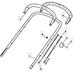 4830 PD - 2008 - 294485033/M08 - Mountfield Rotary Mower Upper Handle Diagram