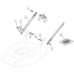 4830 PD INOX - 2009 - 291477033/M09 - Mountfield Rotary Mower Lower Handle Diagram