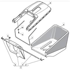 483 R_ES - 2008 - 292505543/UM8 - Mountfield Rotary Mower Grass Bag Diagram