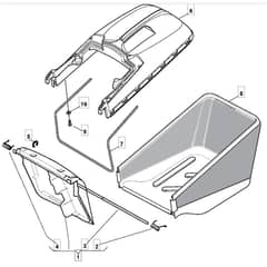 483R - 2007 - 292505043/MOR - Mountfield Rotary Mower Grass Bag Diagram