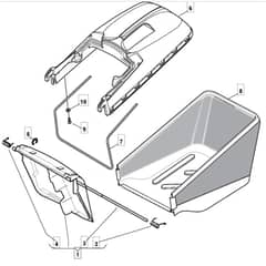 483R_ES - 2007 - 292505543/MOR - Mountfield Rotary Mower Grass Bag Diagram
