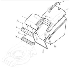 484 WS-B - 2017-2019 - 295496028/AMZ - Mountfield Rotary Mower Grass Bag Diagram