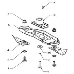 Masport 500AL - 579966 - Dec 2008 > 7178841 - 460mm Quick Cut Blade Assembly
