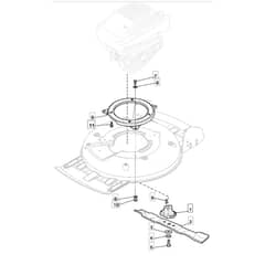 5010 HP - 2008 - 291501043/M08 - Mountfield Rotary Mower Blade Diagram