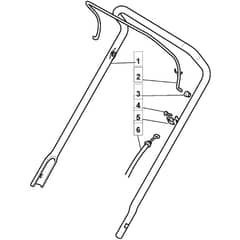 5010 HP - 2008 - 291501043/M08 - Mountfield Rotary Mower Upper Handle Diagram