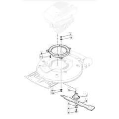 5010 HP - 2009 - 291501043/M09 - Mountfield Rotary Mower Blade Diagram