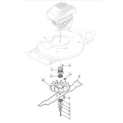 5010 PD SILENT - 2008 - 291552043/M08 - Mountfield Rotary Mower Blade Diagram