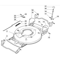 5010 PD SILENT - 2008 - 291552043/M08 - Mountfield Rotary Mower Deck Diagram