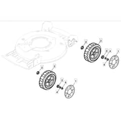 5010 PD SILENT - 2008 - 291552043/M08 - Mountfield Rotary Mower Wheels Diagram