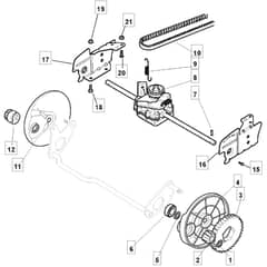 5010 PD SILENT - 2009 - 291552043/M09 - Mountfield Rotary Mower Transmission Diagram