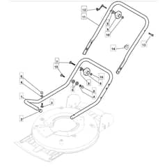 5020 PD - 2008 - 291502043/M08 - Mountfield Rotary Mower Lower Handle Diagram