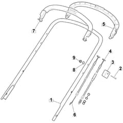 5020 PD - 2009 - 299275323/M33 - Mountfield Rotary Mower Upper Handle Diagram