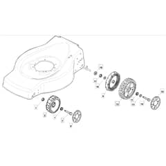 5020 PD - 2008 - 299275343/MEE - Mountfield Rotary Mower Wheels Diagram