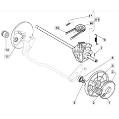 5030 PD INOX - 2008 - 291562033/M08 - Mountfield Rotary Mower Transmission Diagram
