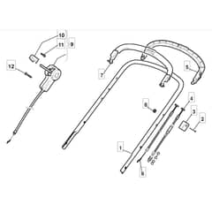 510 PD - 2008 - 294538023/UM8 - Mountfield Rotary Mower Upper Handle Diagram
