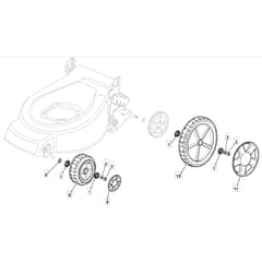 510 PD 4S BW INOX - 2010 - 291597023/M09 - Mountfield Rotary Mower Wheels Diagram