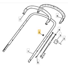 512 PD - 2007 - 294538033/MO7 - Mountfield Rotary Mower Upper Handle Diagram
