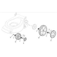 512 PD 4S BW INOX - 2010 - 291597033/M10 - Mountfield Rotary Mower Wheels Diagram