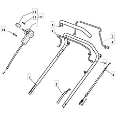 513 PD - 2008 - 294538143/UM8 - Mountfield Rotary Mower Upper Handle Diagram