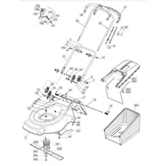 51 PD - 2006 - 23-5634-75 - Mountfield Rotary Mower Handle Diagram