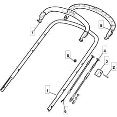 51 PD - 2005 - 294538223/MOU - Mountfield Rotary Mower Upper Handle Diagram