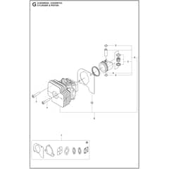 Husqvarna 522HDR75X - 967658401 - Cylinder Piston