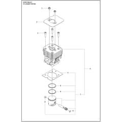 Husqvarna 525RX Mark II - 970446601 - Cylinder Piston