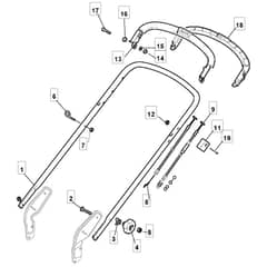 5310 PD - 2008 - 291572043/C - Mountfield Rotary Mower Upper Handle Diagram