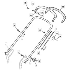5310 PD - 2009 - 291572043/M09 - Mountfield Rotary Mower Upper Handle Diagram