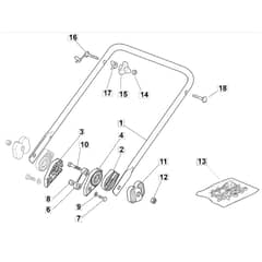 5310 PD - 2008 - 294538043/M08 - Mountfield Rotary Mower Lower Handle Diagram